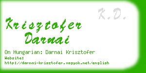 krisztofer darnai business card